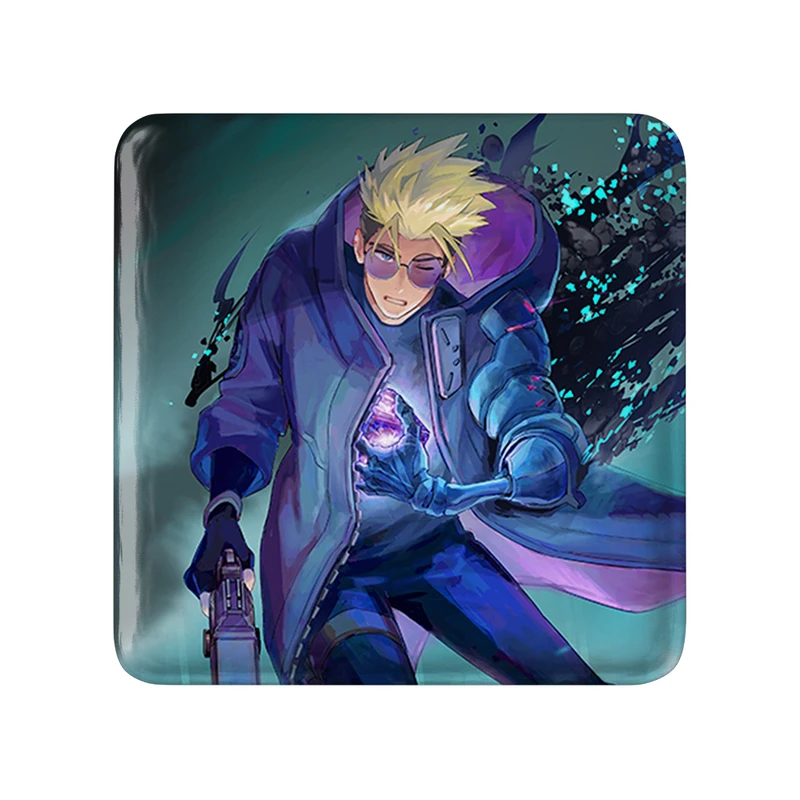 مگنت خندالو طرح وش انیمه تریگان (Trigun) مدل مربعی کد 36212