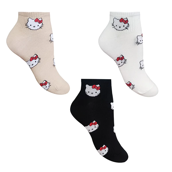 جوراب ساق کوتاه زنانه تن پوش هنگامه مدل کیتی بسته 3 عددی