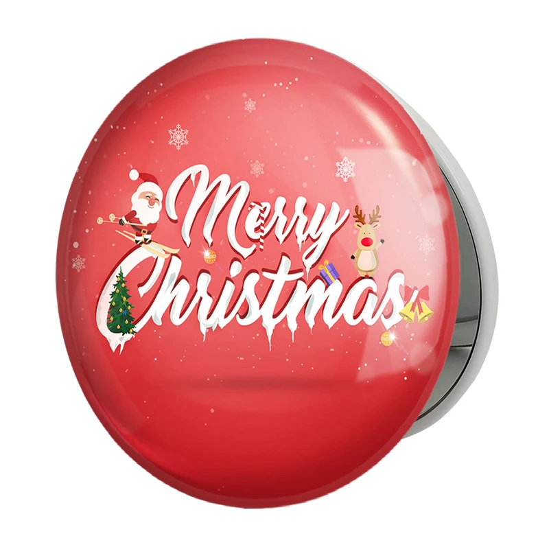 آینه جیبی خندالو طرح کریسمس Christmas مدل تاشو کد 22139