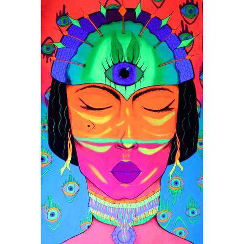 تابلو نقاشی طرح ناریا مدل بکدراپ بلک لایت کد 2003