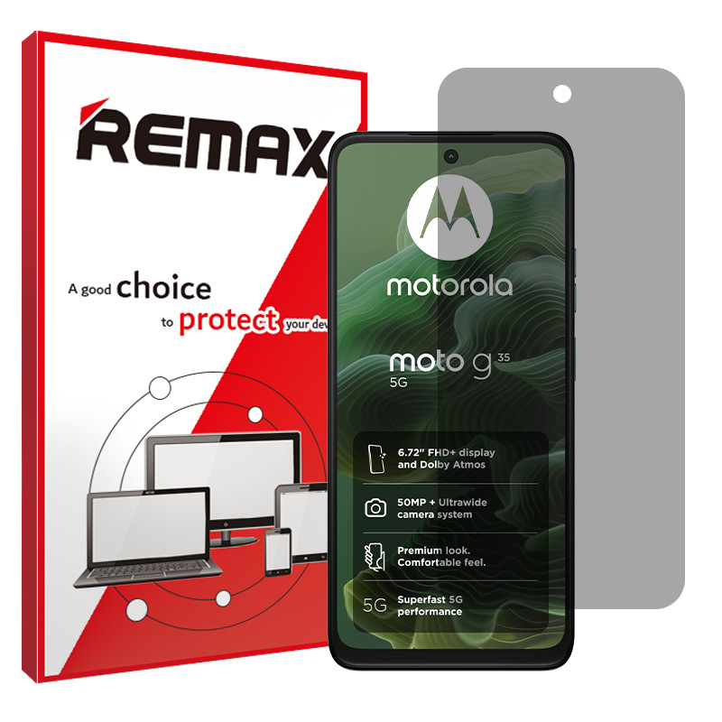 محافظ صفحه نمایش حریم شخصی ریمکس مدل Resistant مناسب برای گوشی موبایل موتورولا Moto G35