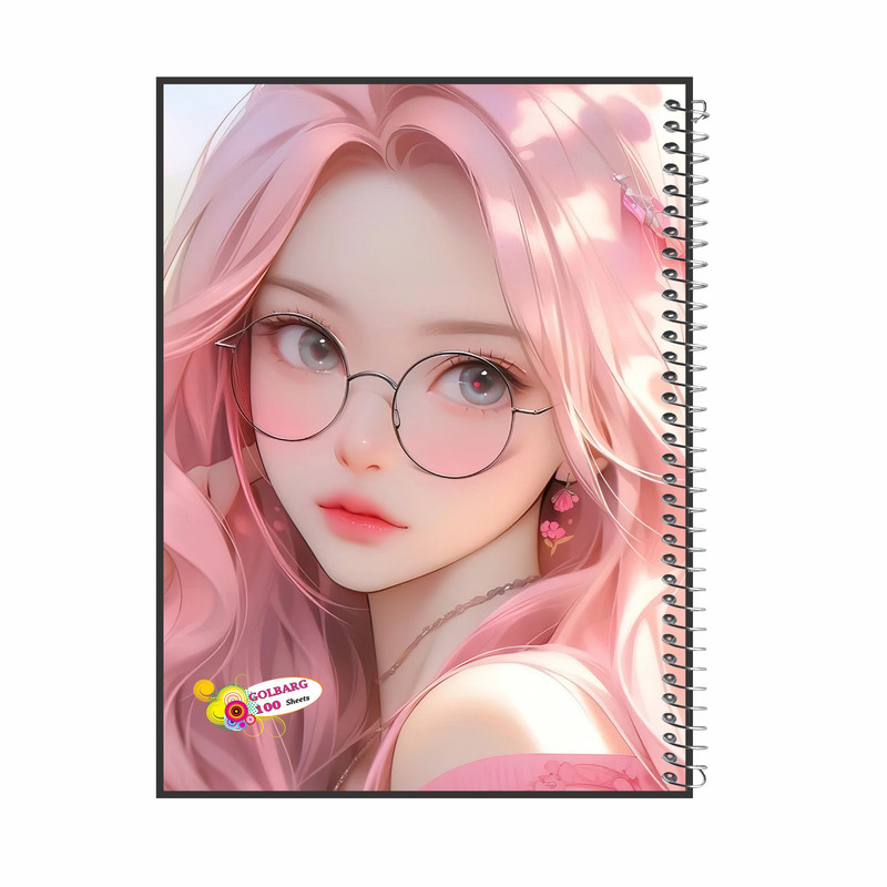 دفتر مشق 100 برگ گلبرگ مدل انیمه کد 3793