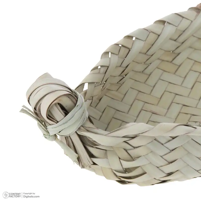 ظرف حصیری بوهومین طرح قایقی مدل 001