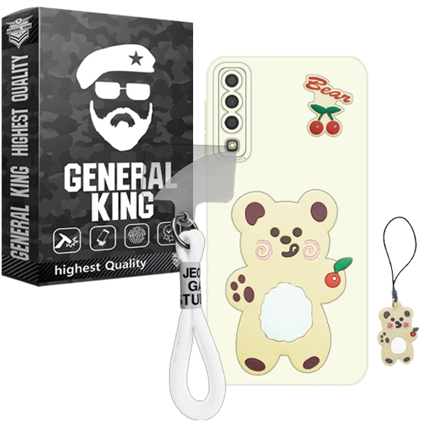 کاور ژنرال کینگ مدل B-Gilasi21 مناسب برای گوشی موبایل سامسونگ Galaxy A750 / A7 2018 به همراه بند آویز