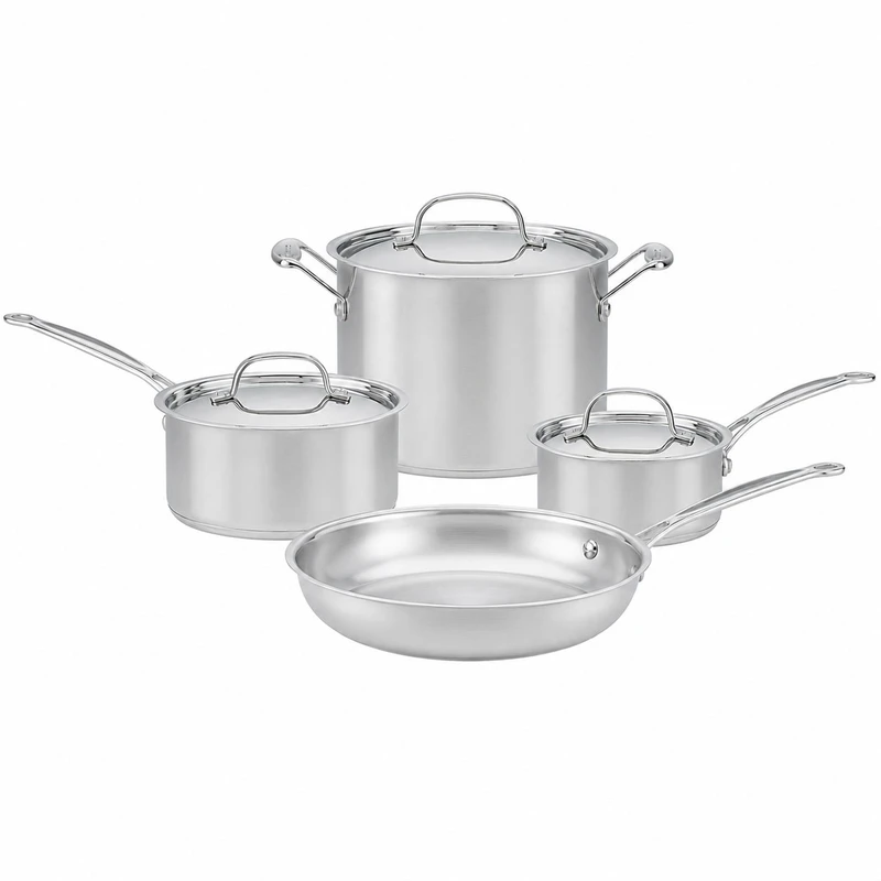 سرویس قابلمه و تابه استیل 7 پارچه کوئیزینارت مدل 77-7P1