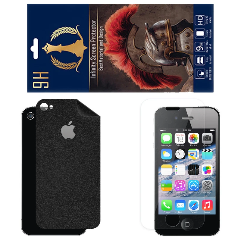 برچسب پوششی اینفینیتی مدل CH مناسب برای گوشی موبایل اپل iPhone 4 به همراه محافظ صفحه نمایش 