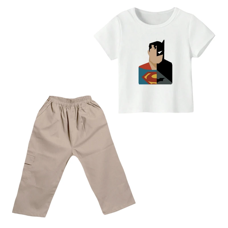ست تی شرت و شلوارک پسرانه مدل بتمن کد ۲۶