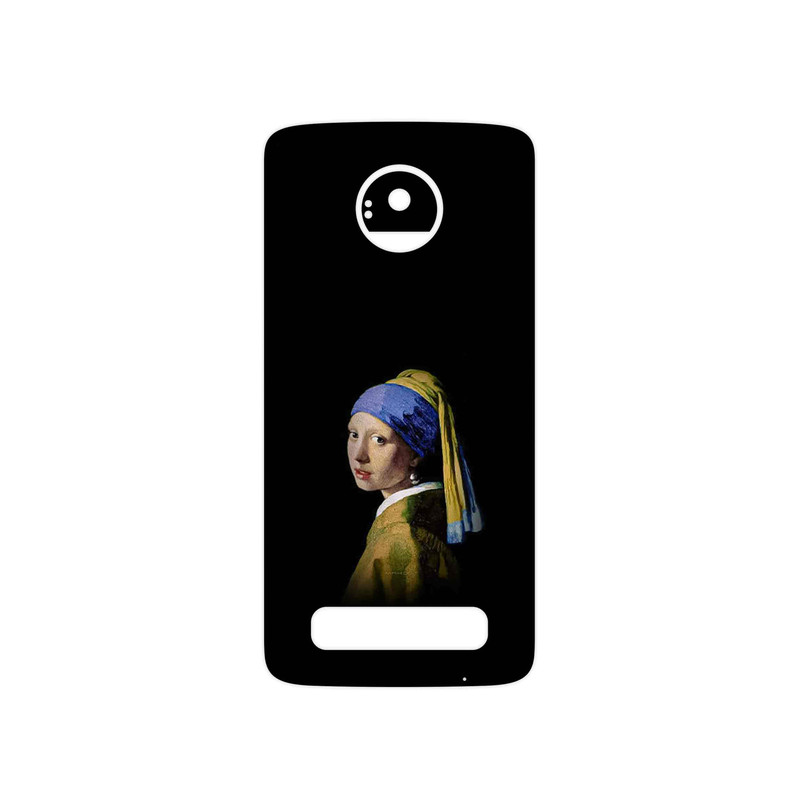 برچسب پوششی ماهوت مدل Girl with a Pearl Earring of Vermeer مناسب برای گوشی موبایل موتورولا Moto Z