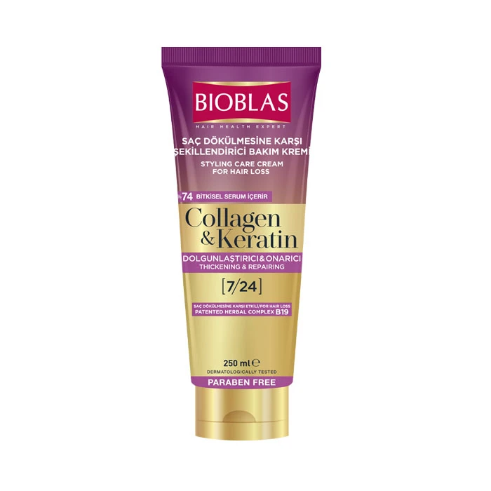 کرم مو بیوبلاس مدل COLLAGEN & KERATIN حجم 250 میلی لیتر