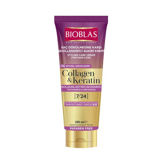 کرم مو بیوبلاس مدل COLLAGEN & KERATIN حجم 250 میلی لیتر