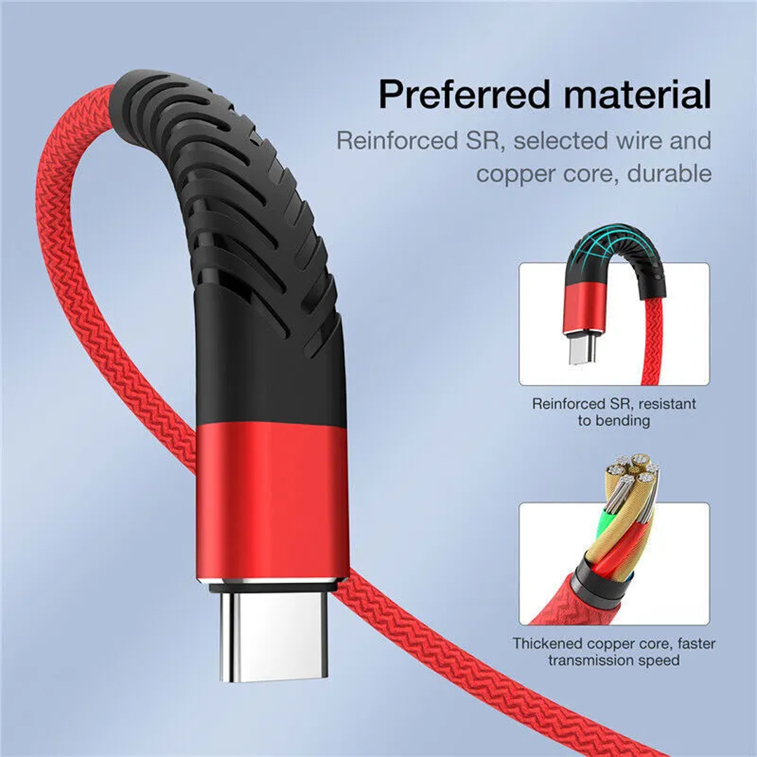 کابل شارژ USB به USB-C آروین مدل CA-01V طول 1 متر