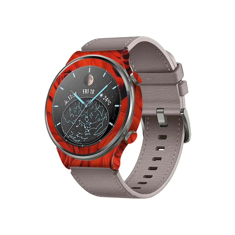  برچسب ماهوت طرح Red-Flower مناسب برای ساعت هوشمند هوآوی Watch GT 2 Pro
