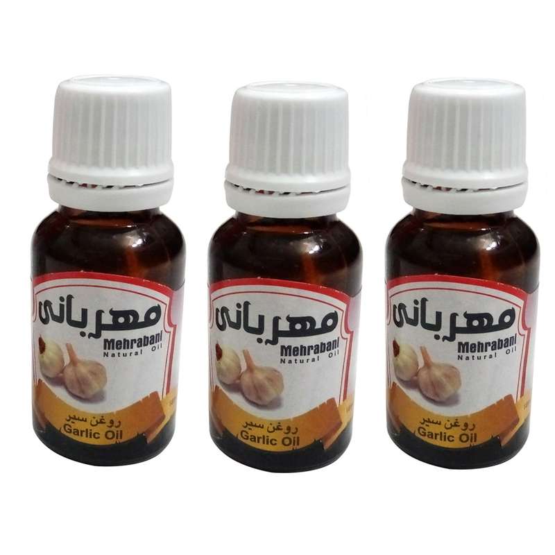 روغن بدن مهربانی مدل سیر کد 3 حجم 18 میلی لیتر بسته 3 عددی