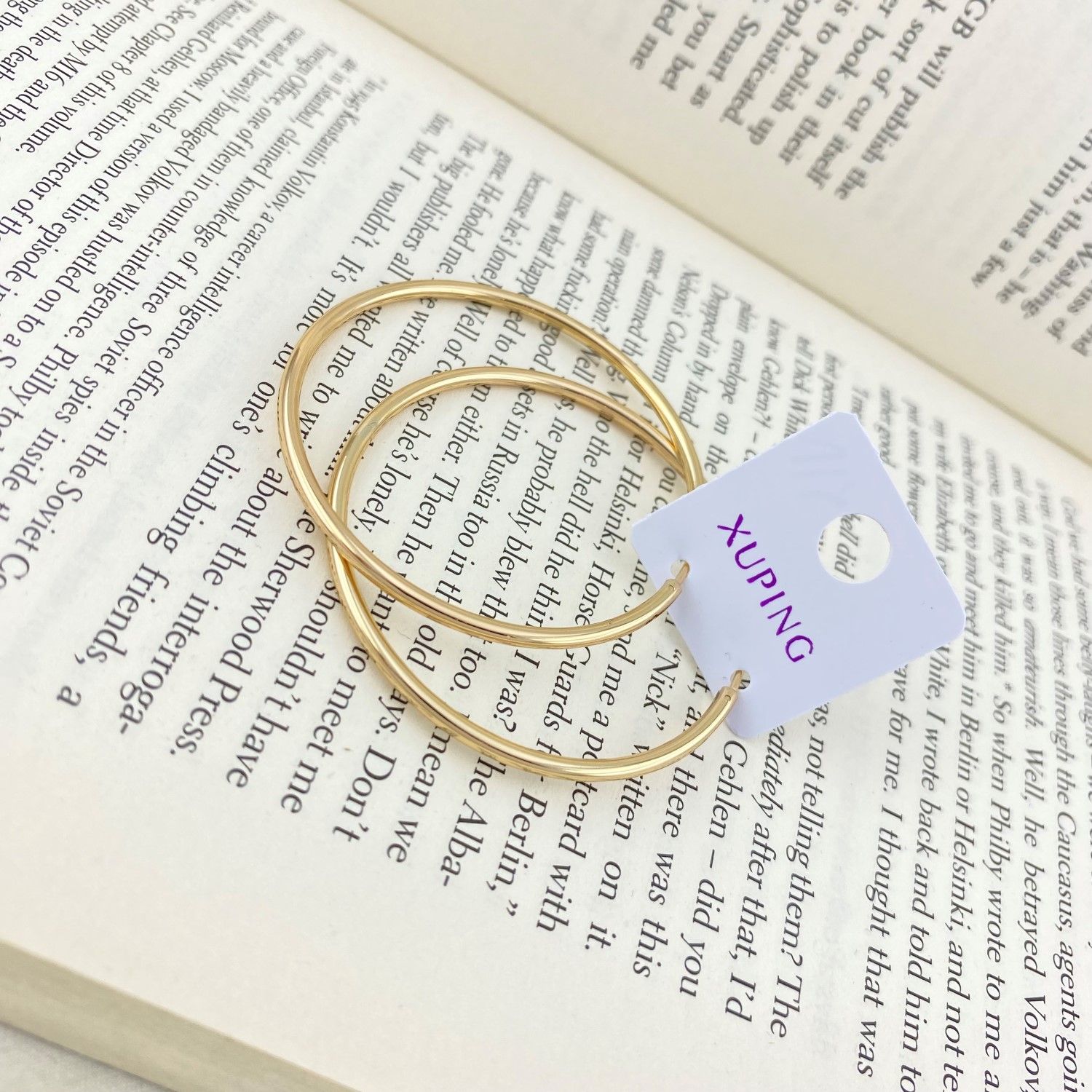 گوشواره زنانه ژوپینگ مدل حلقه کد E4497 - - 2