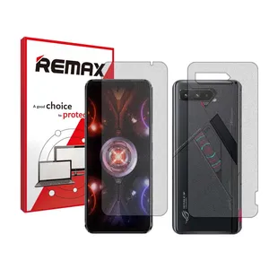 Remax Resistant model matte screen protector suitable for the Asus ROG Phone 5s Pro mobile phone along with the back protector