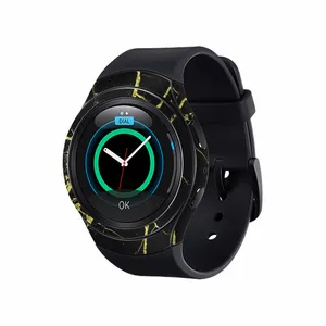 برچسب ماهوت طرح Graphite_Gold_Marble مناسب برای ساعت هوشمند سامسونگ Galaxy Gear S2