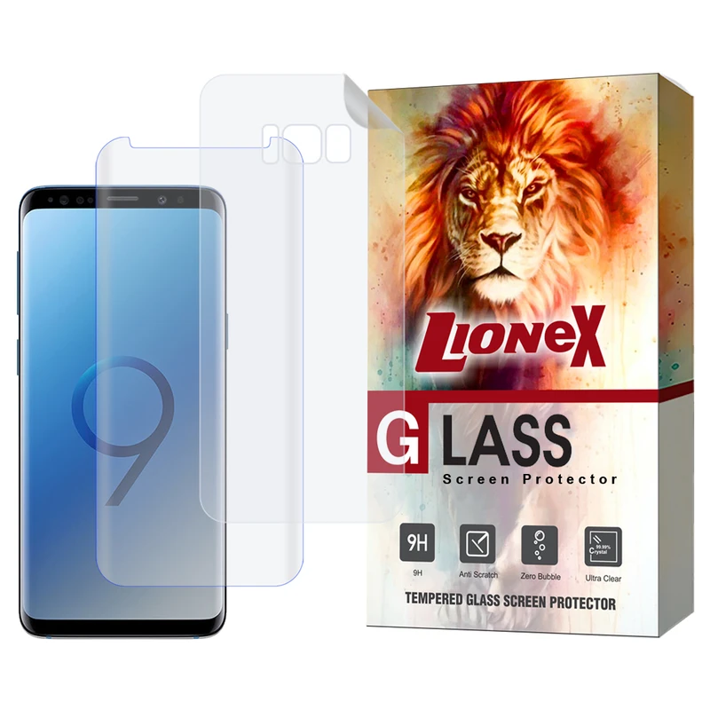 محافظ صفحه نمایش یووی لایونکس مدل UVNANOMTBL مناسب برای گوشی موبایل سامسونگ Galaxy S8 Plus به همراه محافظ پشت گوشی