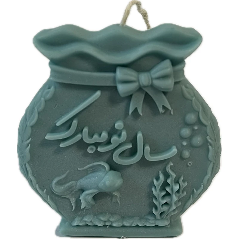 شمع دست‌ساز بدون‌بو مدل تنگ‌ ماهی زمان اتمام 1 ساعت
