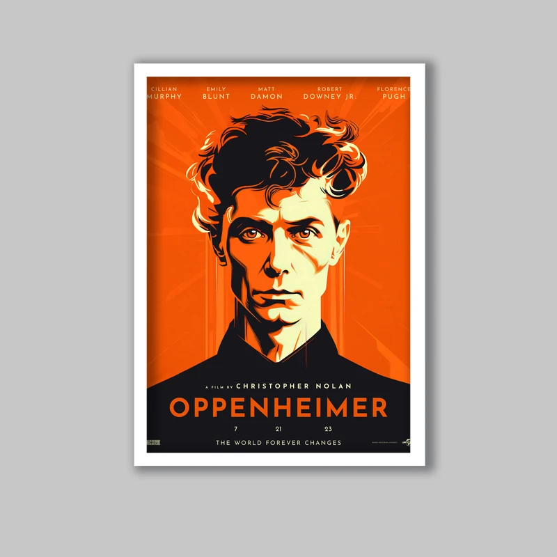 تابلو لیلیان طرح فیلم اوپنهایمر کد LA-G10905 فریم سفید