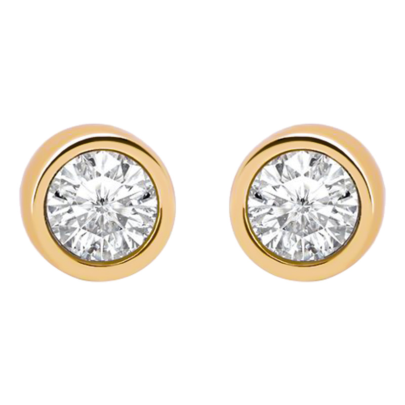 گوشواره طلا 18 عیار زنانه تاج مدل G325