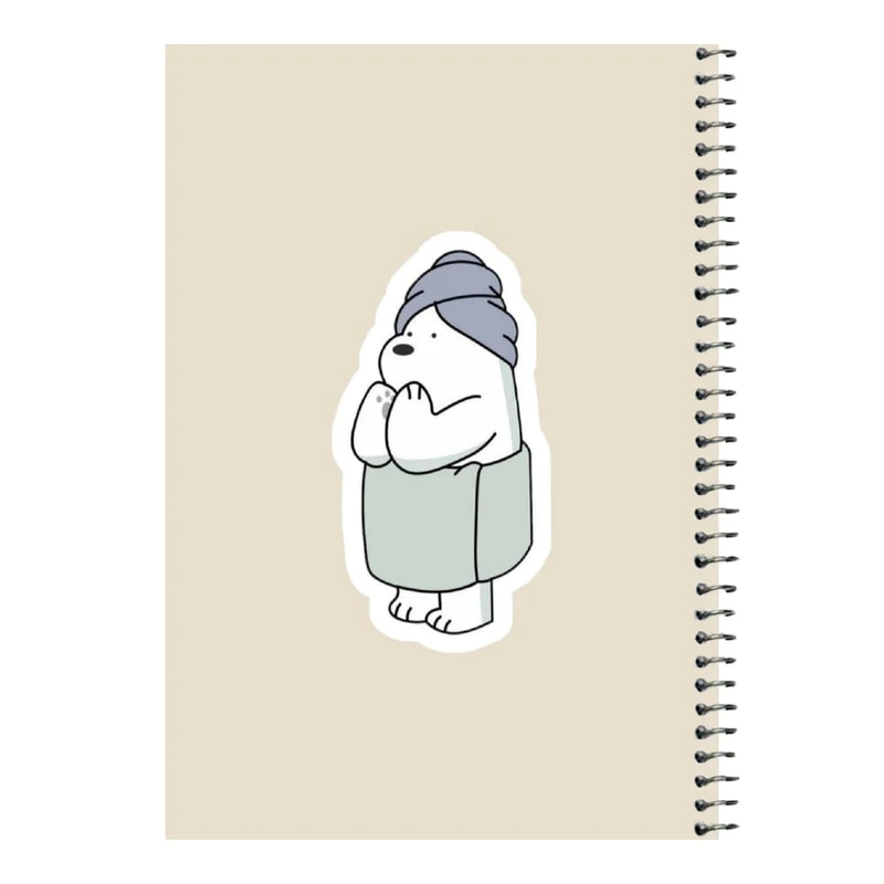 دفتر مشق 80 برگ اس جی مدل خرس و حوله   