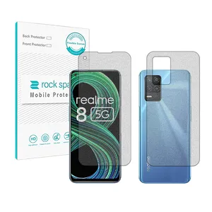 Rockspace HyMTT Matte screen protector suitable for Realme 8 5G mobile phone along with the back of the phone