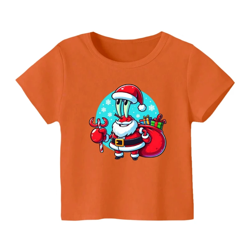 تی شرت آستین کوتاه بچگانه مدل آقای خرچنگ بابانوئل