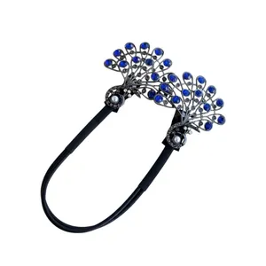 گیره مو زنانه مدل باندفر طرح طاووس