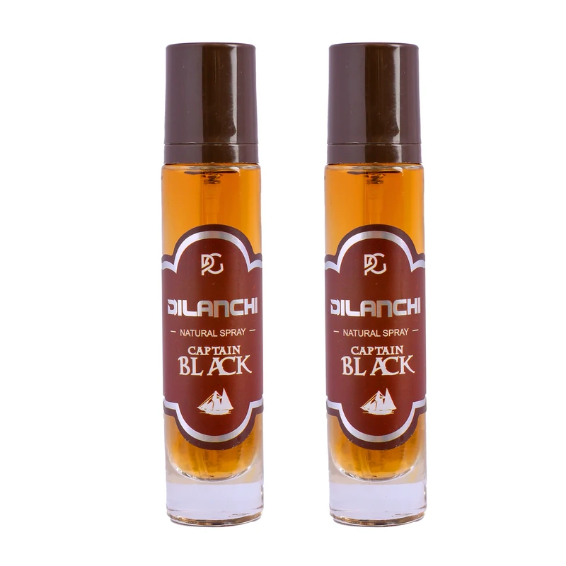 عطر جیبی مردانه دیلانچی مدل کاپیتان بلک با رایحه گرم حجم 30 میلی‌لیتر مجموعه 2 عددی