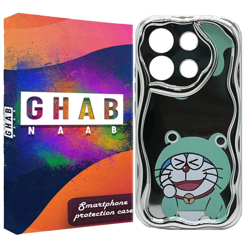 کاور قاب ناب مدل سولید طرح گربه مناسب برای گوشی موبایل شیائومی Redmi Note 13 4G