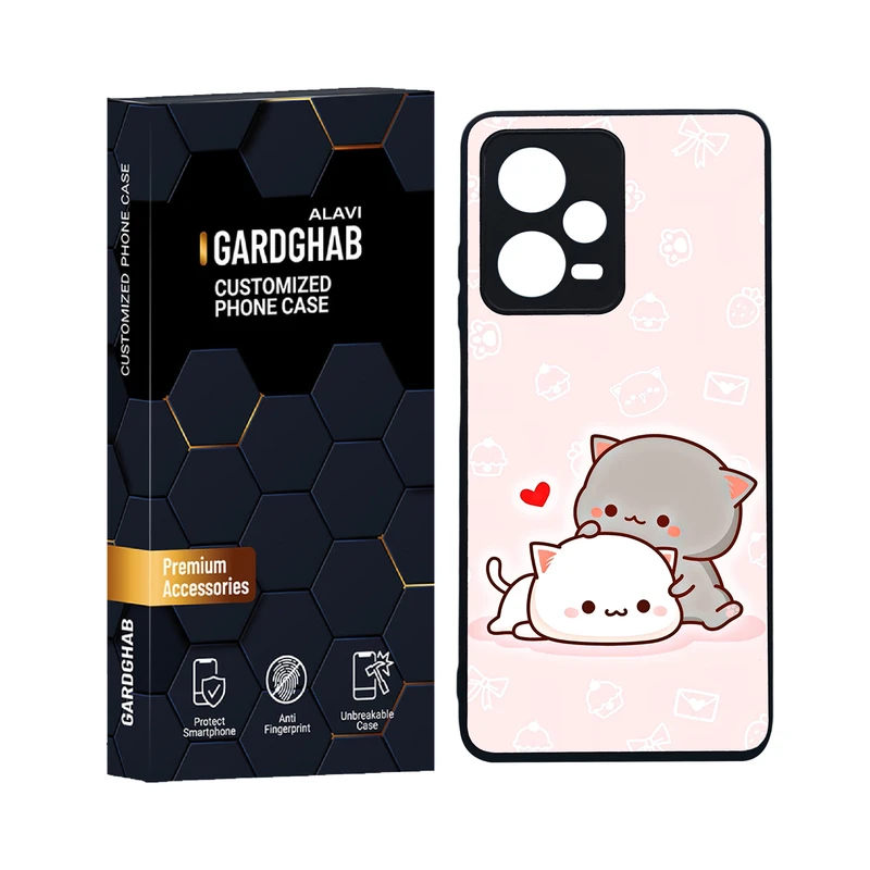 کاور گارد قاب علوی مدل دورژله ای عاشقانه مناسب برای گوشی موبایل شیائومی Redmi Note 12 Pro 5G