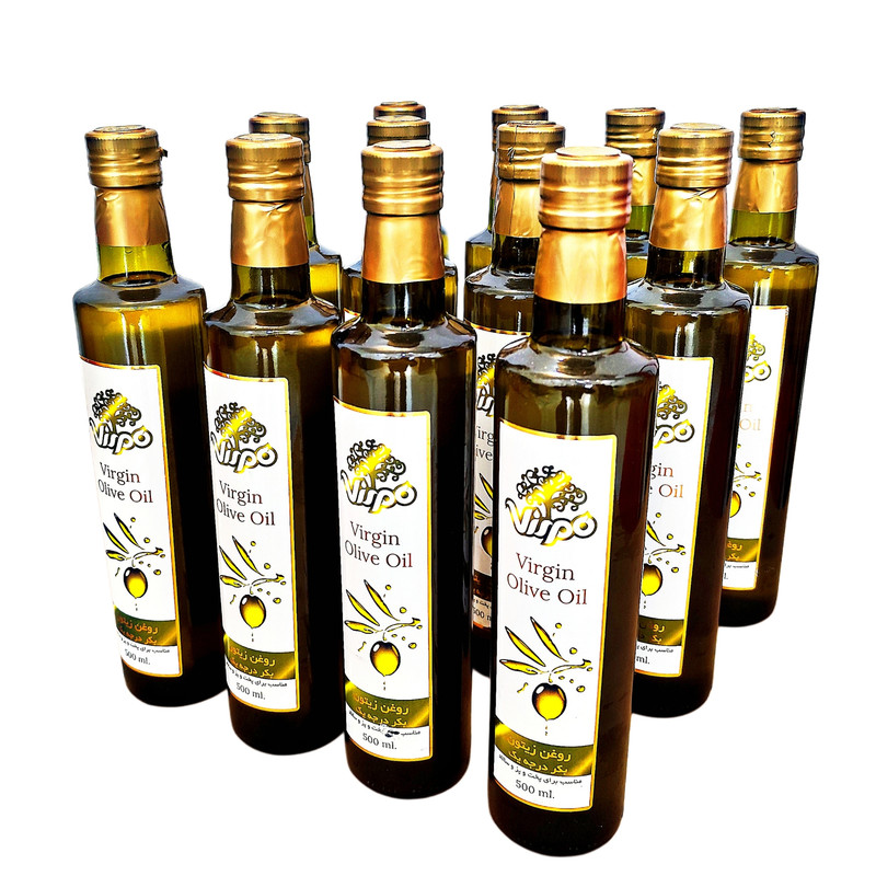 روغن زیتون بکر بی بو ویسپو - 0.5 لیتر بسته 12 عددی