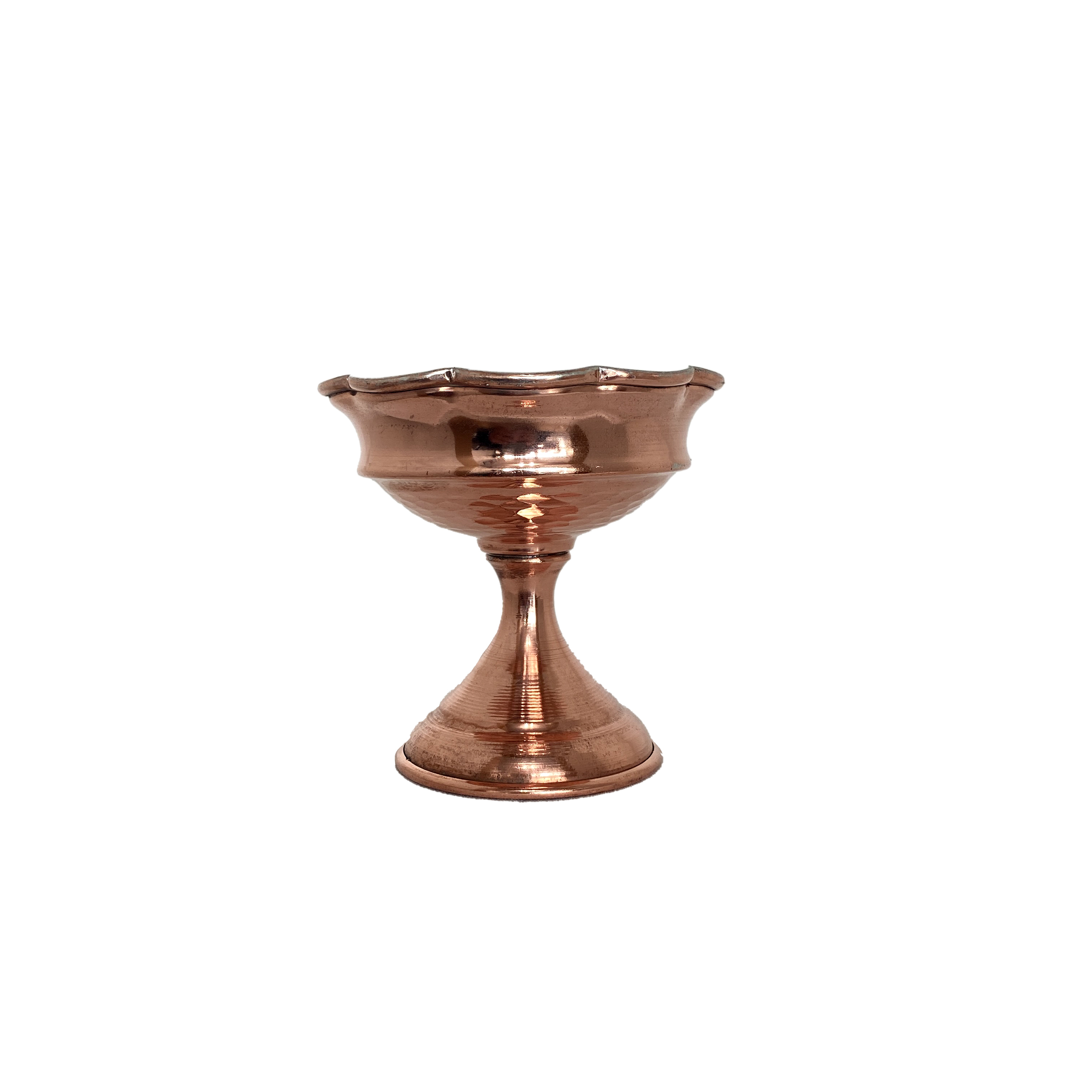 بستنی خوری مسی طرح گل بزرگ کد 1498S12