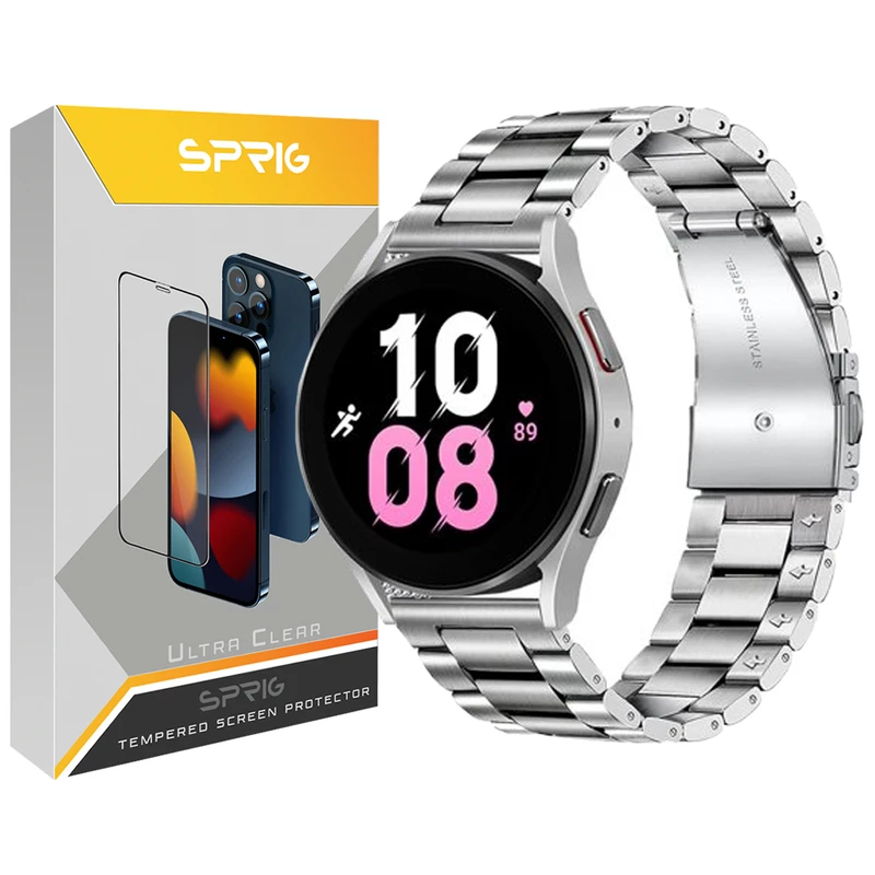 بند اسپریگ مدل 3Bid-20SP مناسب برای ساعت هوشمند سامسونگ Galaxy Watch Active 1 / Active 2 40mm / Active 2 44mm / Watch 3 size 41mm / Galaxy Watch 4 40mm / watch 4 42mm / watch 4 44mm / watch 4 46mm