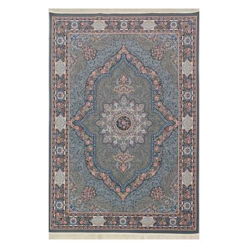 فرش ماشینی قالی اخوان کد 8023 زمینه دودی