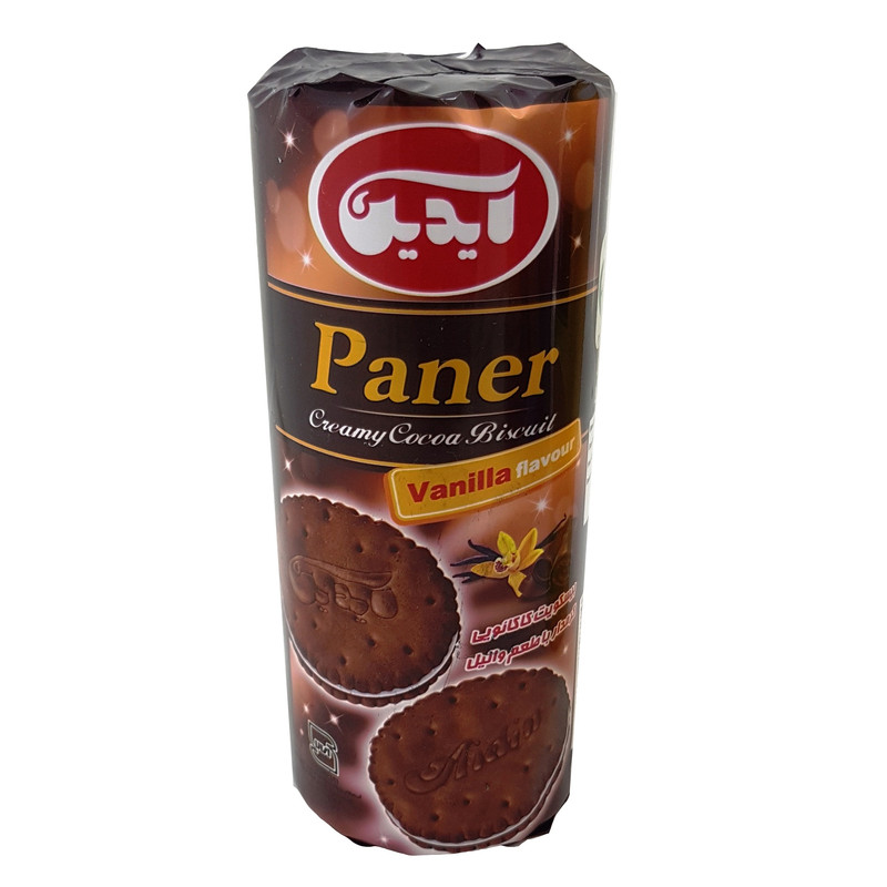 بیسکویت کاکائویی کرمدار با طعم وانیل آیدین - 160 گرم