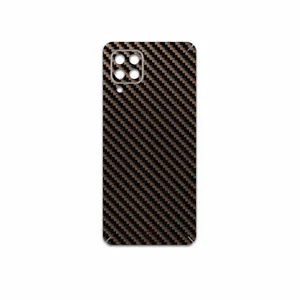 MAHOOT Glossy-Brown-Fiber Cover Sticker for Samsung Galaxy M32