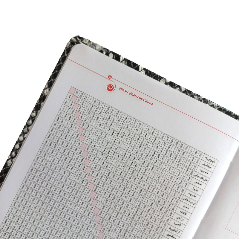 سالنامه سال 1401 مدل باطله طرح پوست ماری به همراه خودکار لیان بسته 2 عددی