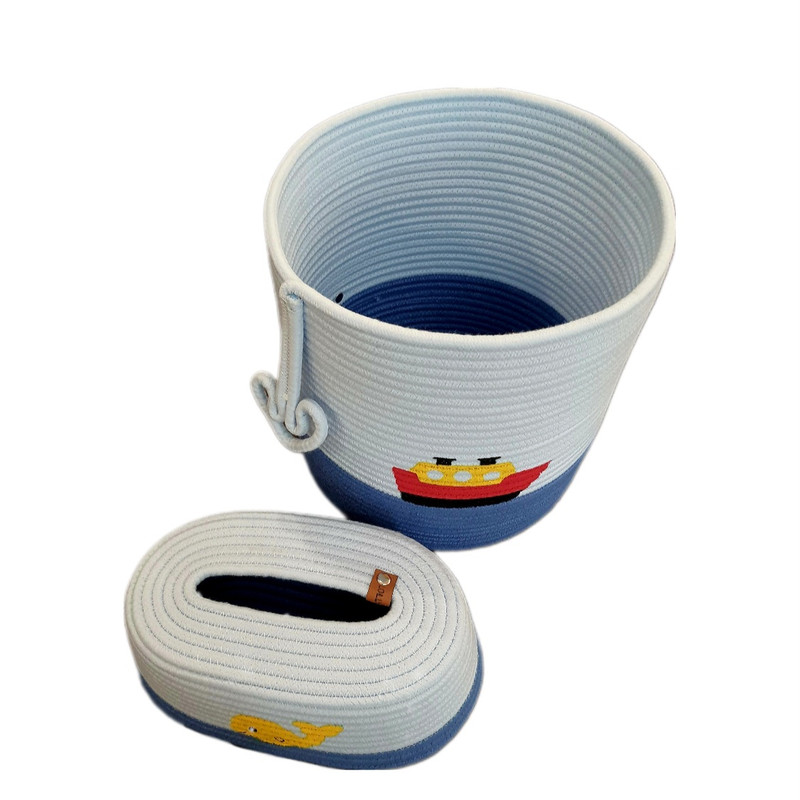 ست سطل و جادستمال کاغذی اتاق کودک مدل دریا