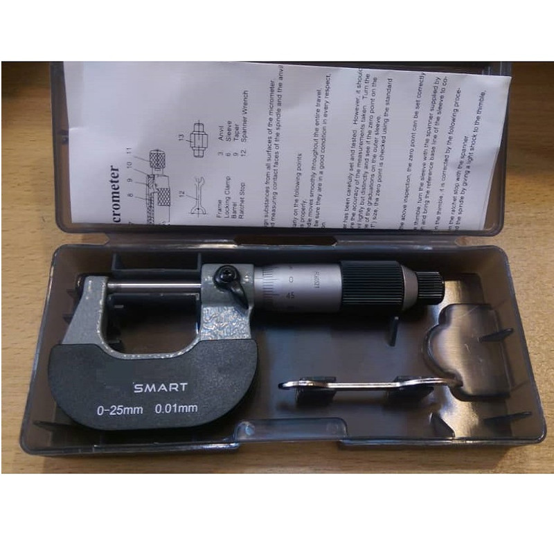 میکرومتر اسمارت مدل WR گستره 0 الی 25 میلیمتری