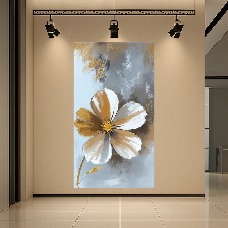 پوستر پارچه ای طرح مخمل نقاشی مدل گل کد AR3059634