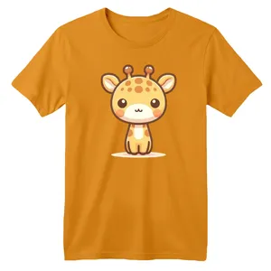 تی‌شرت آستین کوتاه لانگ بچگانه مدل زرافه کیوت