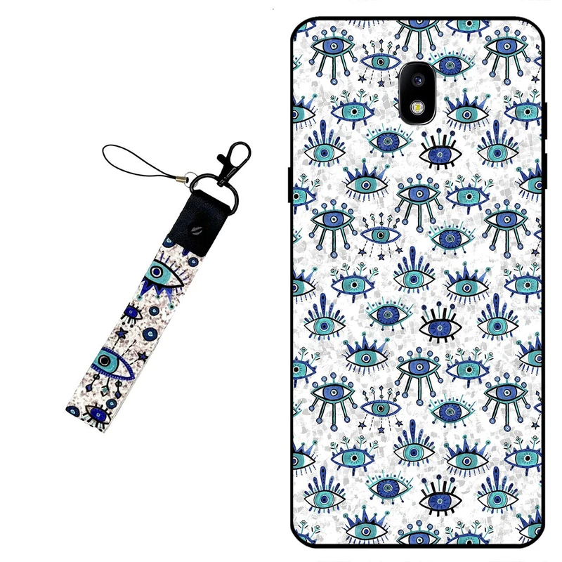 کاور مگافون طرح چشم نظر مدل 6464 مناسب برای گوشی موبایل سامسونگ Galaxy J7 Pro / J730 به همراه بند