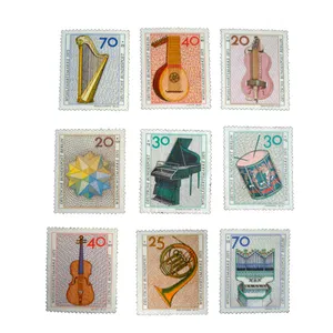 تمبر یادگاری مدل وسایل موسیقی کد bc-1660 مجموعه 9 عددی