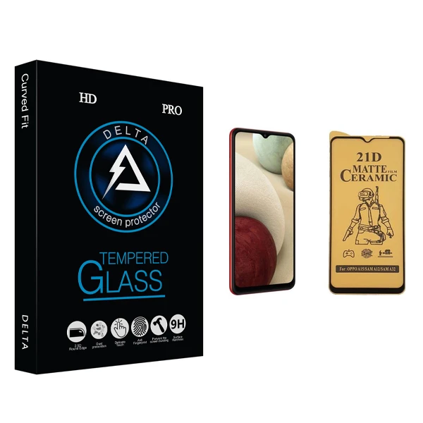 محافظ صفحه نمایش سرامیکی دلتا مدل HD مناسب برای گوشی موبایل سامسونگ Galaxy A12