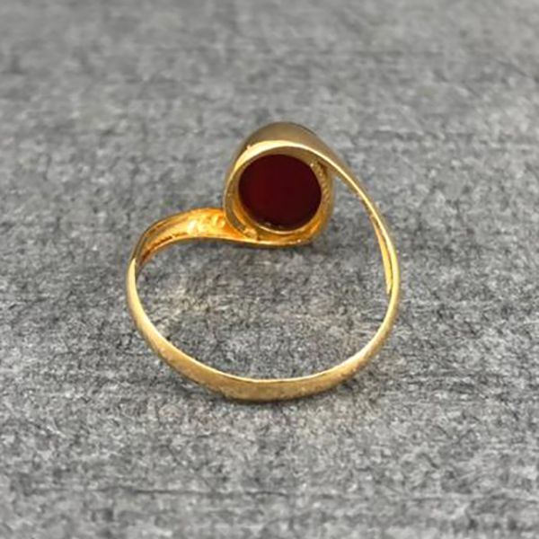 انگشتر طلا 18 عیار زنانه با طرح فیلی دوست خوب مدل DK344 سایز 54-55 -  - 7