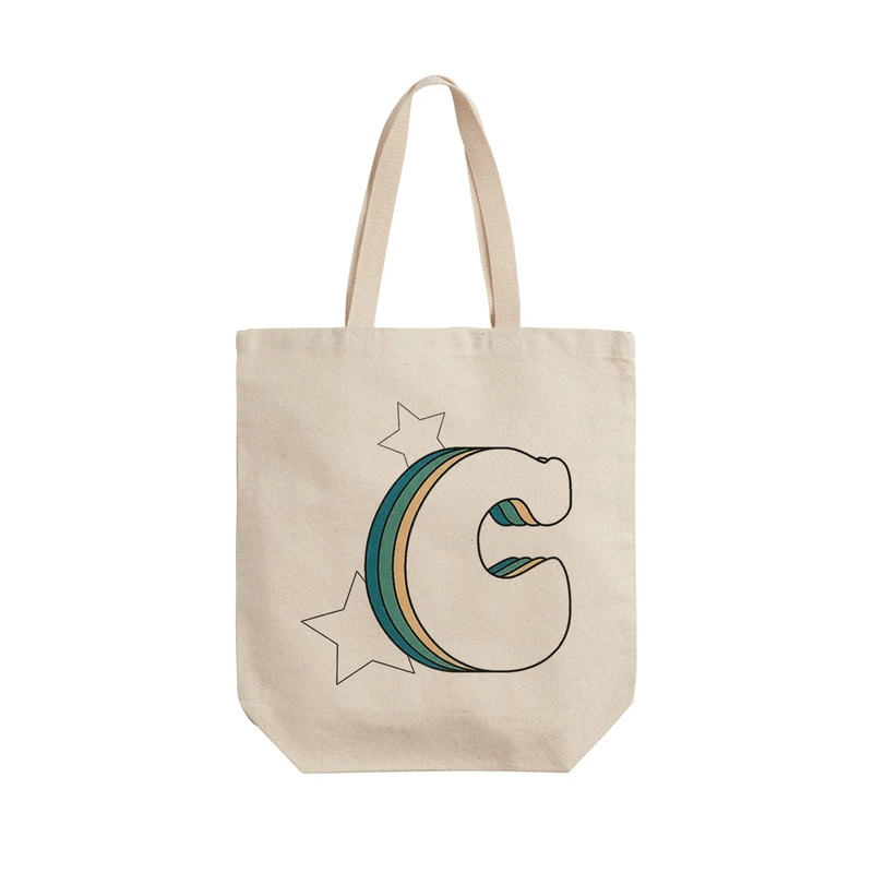 ساک خرید ترمه طراحان ایده مدل حرف C رترو کد cfp2927 - L
