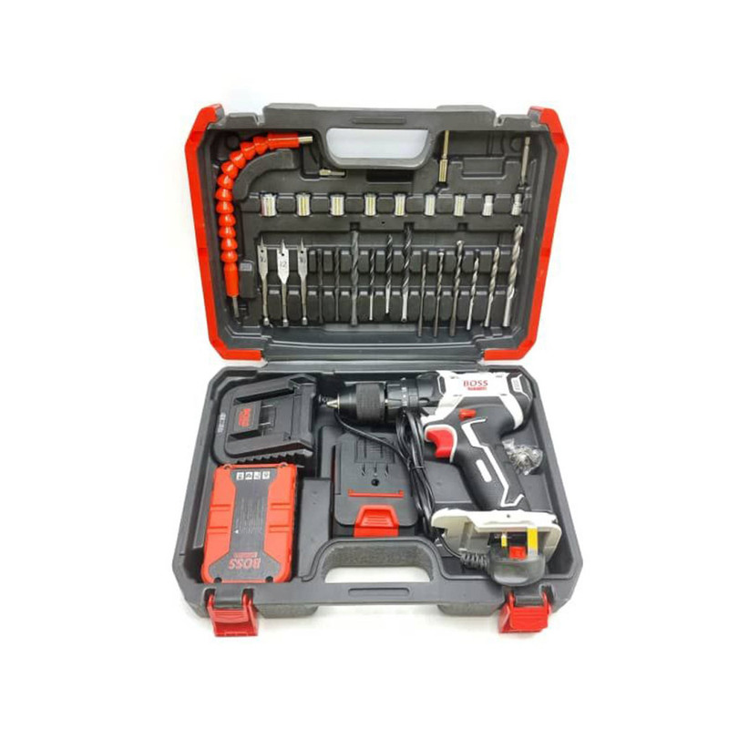 مجموعه 33 عددی دریل پیچ گوشتی چکشی شارژی باس مدل S-LIFE-STYLE