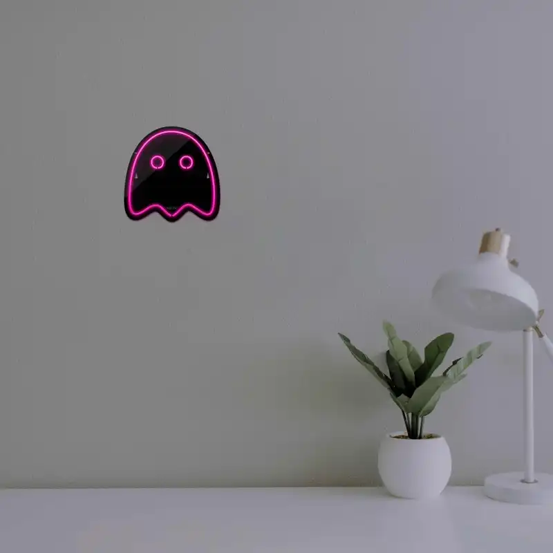 چراغ دیواری نئون دیزاین طرح Packman-2-BL_PN