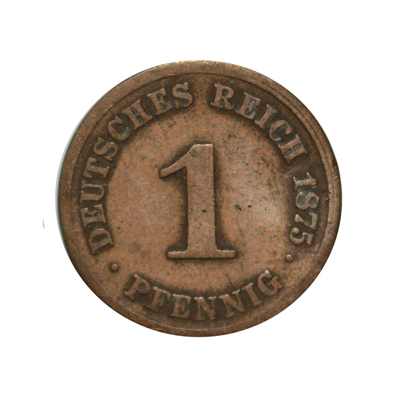 سکه تزیینی طرح کشور آلمان مدل یک فینینگ 1875 میلادی 